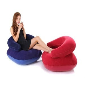 Lazy inflatable sofa flocking sofa