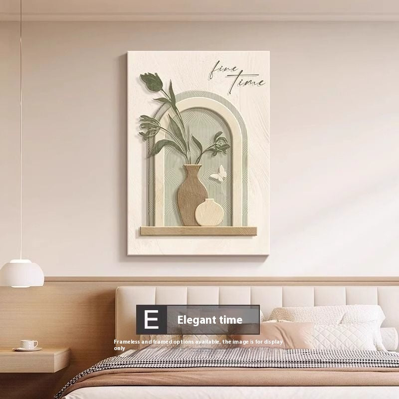 Decorative Painting Cream Style Abstract Line Character Mural